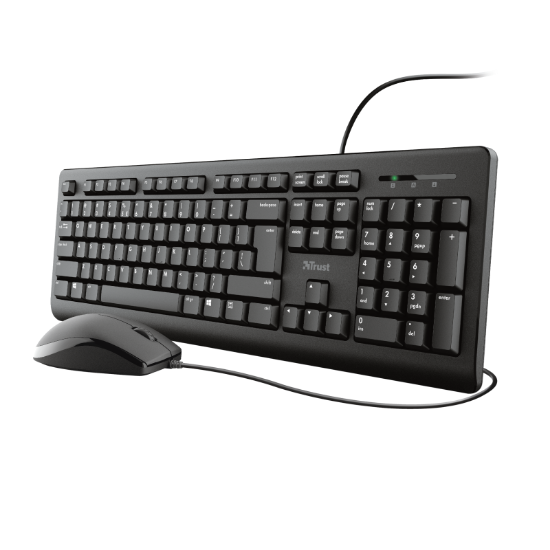 Imagine Kit tastatura + mouse Trust Primo, wired, negru