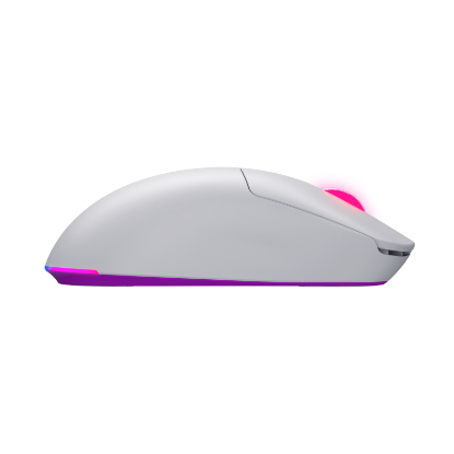 Imagine Mouse wireless Hator Quasar 3 ULTRA 8K, conectivitate 2.4GHz, bluetooth 5.4 si USB, polling rate pana la 8000Hz, senzor PixArt 3395, rezolutie maxima 30000 DPI, capacitate baterie 500 mAh, durata de viata baterie in modul wireless pana la 52 ore, timp incarcare 2 ore, switch  HATOR® Optical 100M