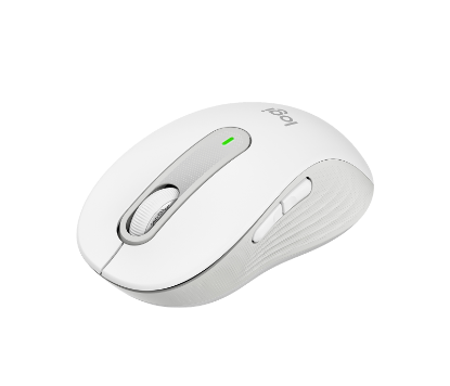 Imagine Mouse wireless Logitech Signature M650, rezolutie 2000 DPI, dimensiuni 10.71 x 6.18 x 3.78 cm, alb