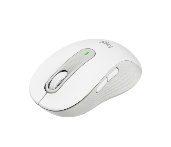 Imagine Mouse wireless Logitech Signature M650, rezolutie 2000 DPI, dimensiuni 10.71 x 6.18 x 3.78 cm, alb