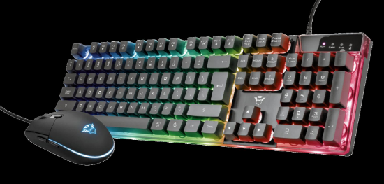 Imagine Kit Tastatura + Mouse Trust GXT 838 Azor Gaming Combo, negru