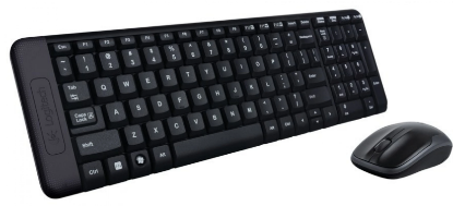 Imagine Kit tastatura + mouse Logitech MK220, tastatura fara fir standard, mouse optic, negru