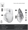 Imagine Mouse Logitech MX Master 3S, Wireless/Bluetooth fara fir, rezolutie 8000 DPI, optic, butoane/rotite 7, alb