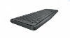 Imagine Kit Tastatura + mouse wireless Logitech MK235, interfata USB, distanta de operare pana la 10m, 100 taste, rezolutie mosue 1000 DPI, gri