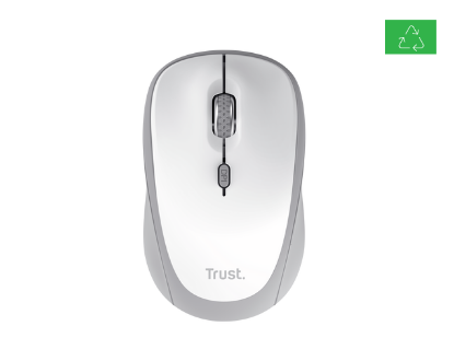 Imagine Mouse wireless Trust Yvi, rezolutie maxima 1600 DPI, alb