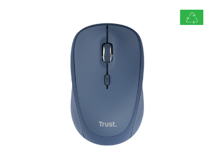 Imagine Mouse wireless Trust Yvi, rezolutie maxima 1600 DPI, albastru