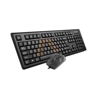 Imagine Kit tastatura + mouse A4Tech KRS-8572, USB, negru