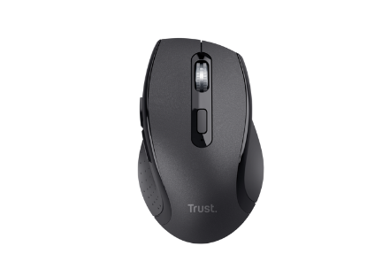 Imagine Mouse wireless Trust Sura, senzor optic, rezolutie maxima 1600 DPI, negru