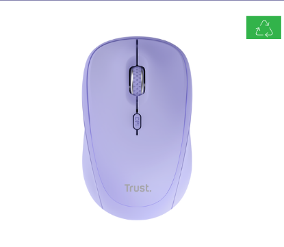 Imagine Mouse wireless Trust Yvi, rezolutie maxima 1600 DPI, violet