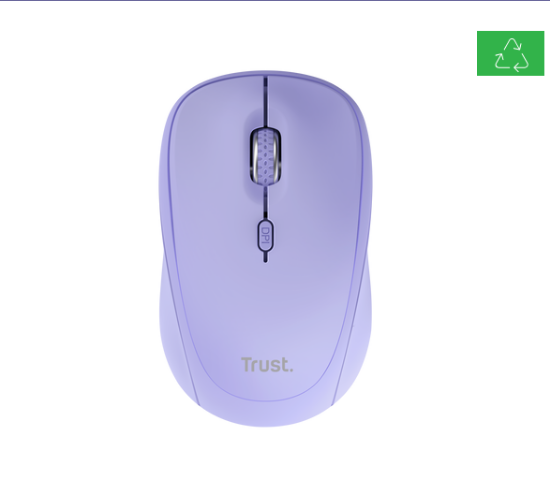Imagine Mouse wireless Trust Yvi, rezolutie maxima 1600 DPI, violet