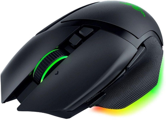 Imagine Razer Basilisk V3 35K, wireless, bluetooth, rezolutie maxima 35000 DPI, 11 butoane programabile, autonomie pana la 140h (mod wireless, miscare constanta la 1000Hz),  pana la 210h (mod bluetooth),  iluminare Razer Chroma™ RGB, senzor Focus Pro 35K Optical Sensor Gen-2,  negru