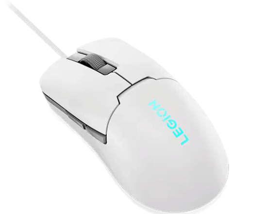 Imagine Mouse gaming Lenovo Legion M300s, Iluminare RGB, 8k DPI, Sensor Pixart, Glacier White