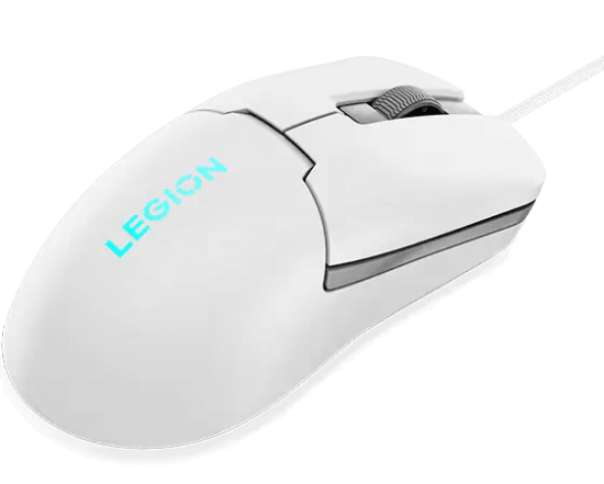 Imagine Mouse gaming Lenovo Legion M300s, Iluminare RGB, 8k DPI, Sensor Pixart, Glacier White