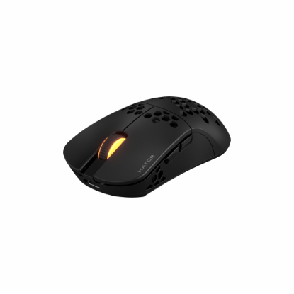 Imagine Mouse wireless Hator Stellar Pro, conectivitate 2.4GHz, bluetooth si USB, polling rate pana la 1000Hz, capacitate baterie 300mAh, durata de viata baterie in modul wireless pana la 18 ore (iluminare pornita), pana la 42 de ore (iluminare oprita), timp incarcare 2 ore, tip senzor Optical PixArt 3395
