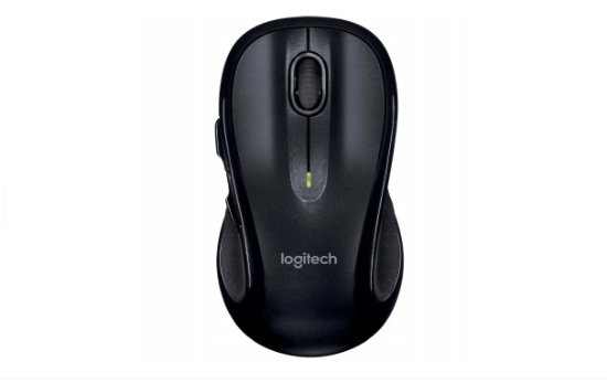 Imagine Mouse wireless Logitech M510, rezolutie maxima 1000 DPI, tehnologie laser, dimensiuni 120 x 65 x 41 mm, negru