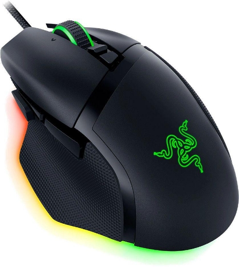 Imagine Razer Basilisk V3 35K, cu fir, bluetooth, rezolutie maxima 35000 DPI, 11 butoane programabile, autonomie pana la 140h (mod wireless, miscare constanta la 1000Hz),  pana la 210h (mod bluetooth),  iluminare Razer Chroma™ RGB, senzor Focus Pro 35K Optical Sensor Gen-2,  negru