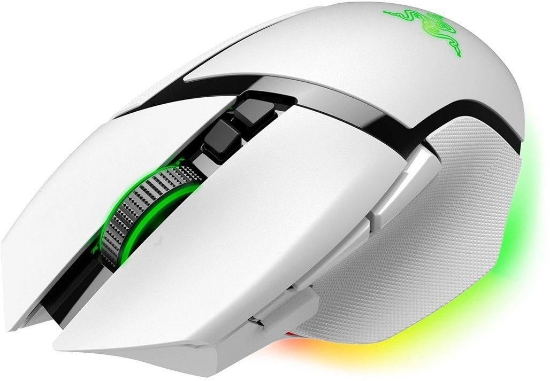 Imagine Razer Basilisk V3 Pro 35K, wireless, bluetooth, rezolutie maxima 35000 DPI,  iluminare Razer Chroma™ RGB, senzor Focus Pro 35K Optical Sensor Gen-2,  alb