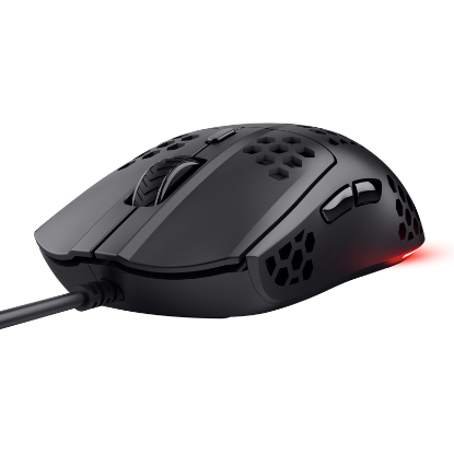 Imagine Mouse Trust GXT 928 Helox cu fir, optic, rezolutie meaxima 6400 DPI, negru