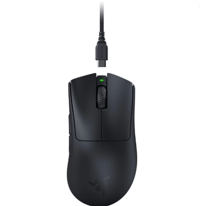 Imagine Mouse Razer DeathAdder V3 HyperSpeed EU, rezolutie 26000 DPI, senzor Focus X Optical, 8 butoane programabile, durata de viata baterie pana la 100 de ore in 1000 Hz si pana la 20 de ore in 8000 Hz, negru