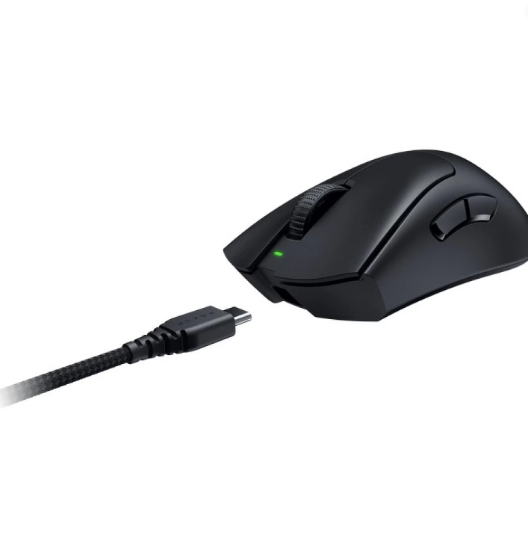 Imagine Mouse Razer DeathAdder V3 HyperSpeed EU, rezolutie 26000 DPI, senzor Focus X Optical, 8 butoane programabile, durata de viata baterie pana la 100 de ore in 1000 Hz si pana la 20 de ore in 8000 Hz, negru