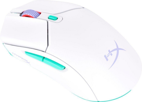 Imagine Mouse HyperX Pulsefire Haste Core 2 Wireless, rezolutie maxima 12000 DPI, conectivitate 2.4GHz Wireless / Bluetooth 5.2, polling rate pana la 1000 Hz, durata de viata baterie pana la 100 de ore in modul 2.4GHz highspeed, si pana la 200 de ore in modul Bluetooth 5.2, alb