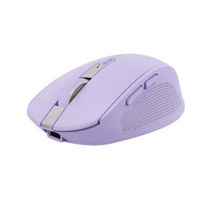Imagine Mouse Trust Ozaa compact, rezolutie maxima 3200 DPI, interfata USB-A, USB-C, mov