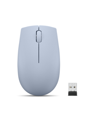Imagine Lenovo 300 Wireless Compact Mouse Frost Blue, Tip: Standard, Rezolutie (dpi): 1000 dpi, Butoane/rotite, 3, Interfata mouse/ Tehnologie: Wireless, Interfata receiver, dongle USB 2.4GHz, Culoare: Albastru, Dimensiune (mm): 97.91 x 57.99 x 32.53 mm, Greutate: 52g, Garantie: 1 an