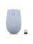 Imagine Lenovo 300 Wireless Compact Mouse Frost Blue, Tip: Standard, Rezolutie (dpi): 1000 dpi, Butoane/rotite, 3, Interfata mouse/ Tehnologie: Wireless, Interfata receiver, dongle USB 2.4GHz, Culoare: Albastru, Dimensiune (mm): 97.91 x 57.99 x 32.53 mm, Greutate: 52g, Garantie: 1 an