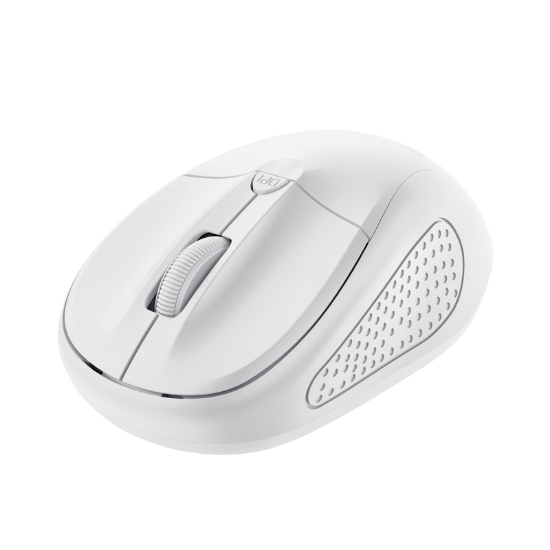 Imagine Mouse Trust Wireless Optical rezolutie maxima 1600 DPI, 4 butoane, 2 baterii tip AAA, alb