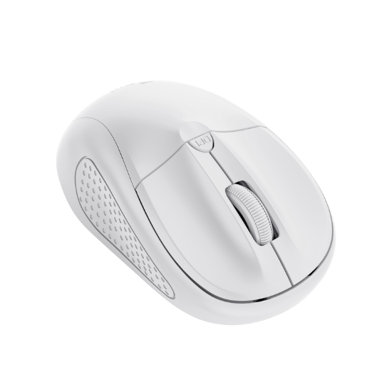 Imagine Mouse Trust Wireless Optical rezolutie maxima 1600 DPI, 4 butoane, 2 baterii tip AAA, alb