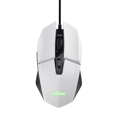 Imagine Mouse Trust GXT110W Felox cu fir, rezolutie maxima 6400 DPI, alb
