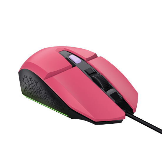 Imagine Mouse Trust GXT110W Felox cu fir,  6400 DPI, roz