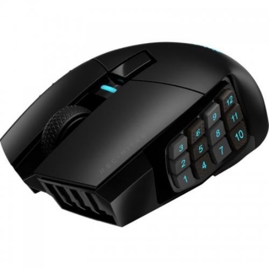 Imagine Mouse Gaming Corsair SCIMITAR ELITE WIRELESS MMO Optical cu fir, negru