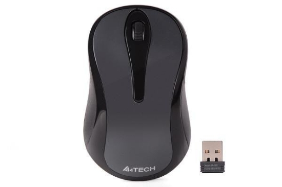 Imagine Mouse A4tech, wireless, 1000 dpi, butoane/scroll 3/1, gri