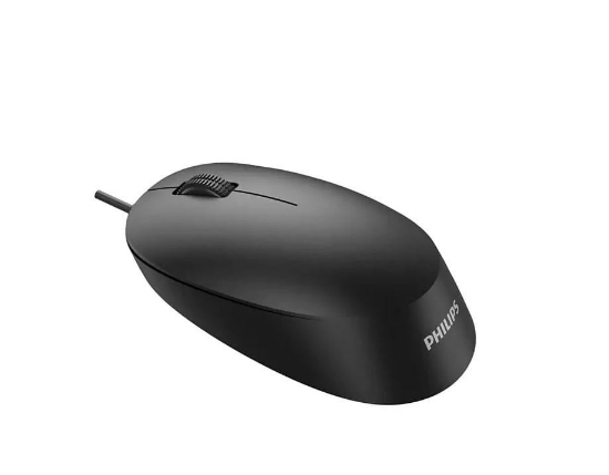 Imagine Mouse Philips SPK7207, cu fir, optic, 1200 DPI, negru