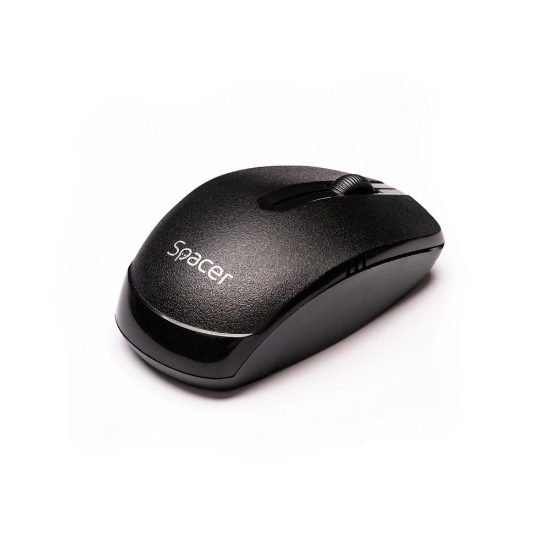 Imagine MOUSE Spacer, PC sau NB, fara fir, USB 2.4 GHz, optic, 1000 dpi, butoane/scroll 3/1, negru, SPMO-161