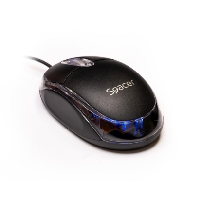 Imagine MOUSE Spacer, PC sau NB, cu fir, USB, optic, 800 dpi, butoane/scroll 3/1, negru, SPMO-080