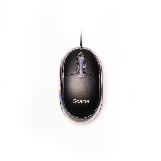 Imagine MOUSE Spacer, PC sau NB, cu fir, USB, optic, 800 dpi, butoane/scroll 3/1, negru, SPMO-080