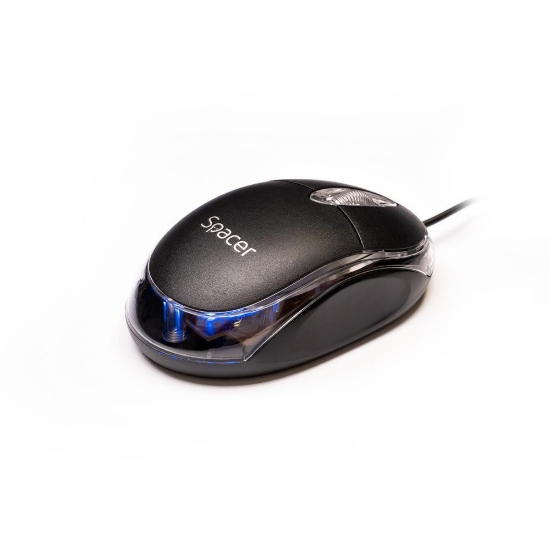 Imagine MOUSE Spacer, PC sau NB, cu fir, USB, optic, 800 dpi, butoane/scroll 3/1, negru, SPMO-080