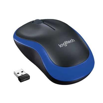 Imagine Mouse Logitech M185 Wireless, 1000 DPI, albastru