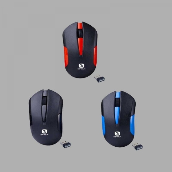 Imagine Mouse Serioux wireless, Drago 300, 1000dpi, albastru, baterie AAinclusa, receptor nano, blister, USB