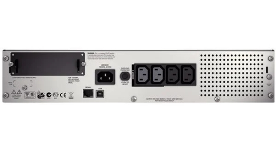 Imagine UPS NOU, Open Box, APC Smart-UPS SMT750RMI2U, 750VA / 500W, Line-Interactive, Sinusoidal, Rackabil 2U, Acumulatori Originali, Railkit Inclus, 2 Ani Garantie, Refurbished