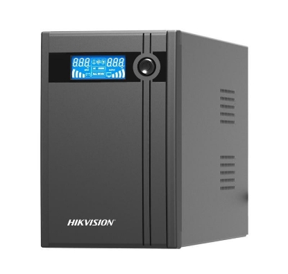 Imagine Oversea UPS Hikvision DS-UPS2000; capacitate UPS: 2000 VA / 1200 W, input voltage range: 140 VAC to 290 VAC, frecventa input: 50/60 Hz self- adaptive, tip plug: Schuko, output voltage range: 210 VAC to 235 VAC, frecventa output: 50 Hz ± 0.5 Hz, tip output: Schuko, numar outlet: 4, tip baterie: 12