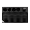 Imagine UPS nJoy Renton 650 Plus, 650VA / 360W, 4x prize Schuko conectate la baterie, 1x port incarcare USB Tip C 33W, 1x port de incarcare USB Tip A 18W, fara display LCD, tensiune nominala de intrare 230V  Caracteristici Stabilizator (AVR) de tip Boost and Buck Functie auto-restart la revenirea tensiunii