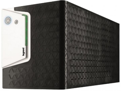 Imagine UPS Legrand KEOR SP 600, 600VA/360W, 4xIEC, USB HID, baterie 1x 12V 7Ah, stabilizator electronic (AVR), 230V, forma Tower, tehnologie Line interactiv, dimensiuni 120 x 138 x 330mm