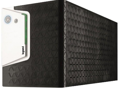 Imagine UPS Legrand KEOR SP 800, 800VA/480W, 1x IEC + 1x German standard sockets, USB HID tip B, stabilizator electronic (AVR), baterie 1 x 12V/ 9 Ah, 230V, forma sinusoidala simulata in forma de unda, tehnologie Line interactive VI, interfata RGB LED bar (verde/ portocaliu/ rosu), dimensiuni 120 x 330 x