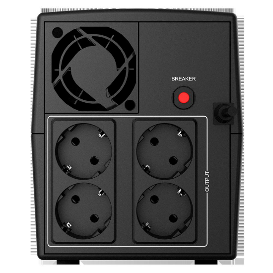 Imagine UPS NJOY Keen 1000, 1000 VA/600W, Line-interactive, 4 Prize Schuko cu Protectie, Repornire Automata, Reglaj Automat al Tensiunii