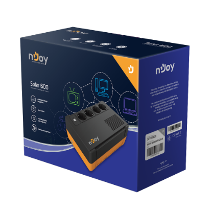 Imagine UPS nJoy Soter 600, 600VA/ 360W, 4 Prize Schuko cu protectie