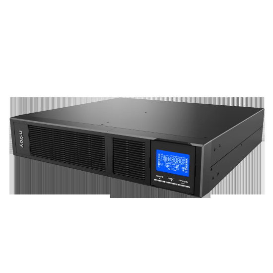 Imagine UPS nJoy Balder 1500, 1500VA/ 1500W, On-line, LCD Display, Montare Rack/Tower, 8 Prize IEC 13, Dubla conversie, Plaja larga de tensiuni acceptate, Eficienta impresionanta de pana la 96%, Frecventa: 40Hz ~ 70 Hz, Dimensiuni: 410 x 438 x 88 mm, Greutate: 15.5 kg