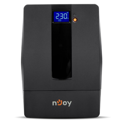 Imagine UPS nJoy Horus Plus 2000, 2000VA/1200W, Afisaj LCD cu ecran tactil, 4 Prize Schuko cu Protectie, Repornire Automata, RJ11 protectie pentru linia de telefon/modem, Posibilitatea de monitorizare si control prin USB, LAN si internet, port de comunicare USB, rata de eficienta pana la 90%